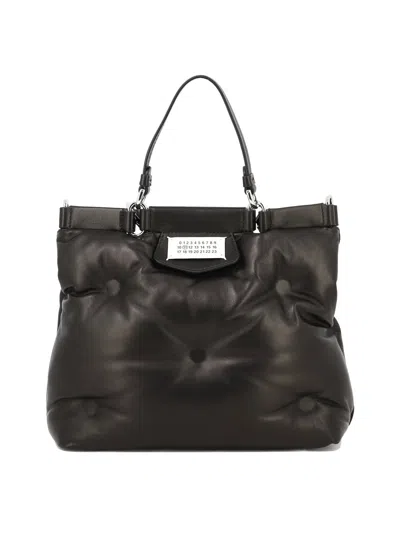 Maison Margiela Quilted Leather Handbag For Women With Polished Metal Hardware And Detachable Shoulder Strap In Neutral