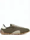 Maison Margiela Quilted-texture Sneakers With Rugged Sole And Suede Overlays In Multi