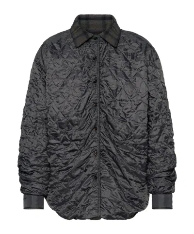 Maison Margiela Quilted Shirt-jacket In Black
