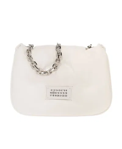 Maison Margiela Quilted Shoulder Bag In White
