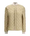 Maison Margiela Quilted Snap-button Bomber Jacket In Brown