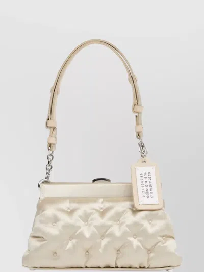 Maison Margiela Quilted Tote Bag Chain Strap In White