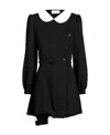 Maison Margiela Peter Pan-collar Wool Minidress In Black