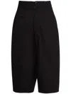 Maison Margiela Raw-edge Drop-crotch Shorts In Black