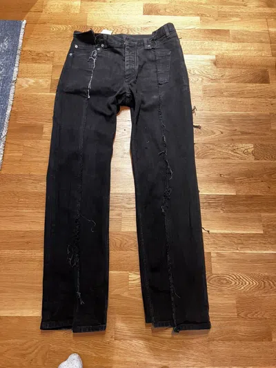 Pre-owned Maison Margiela Reconstructed Destroyed Jeans In Black