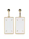 Maison Margiela Rectangular Drop Earrings In Gold