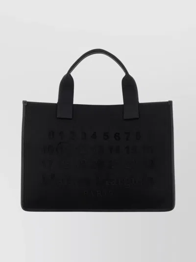 Maison Margiela Rectangular Shopping Bag Top Handles In Black