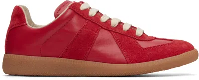 Maison Margiela Red Replica Sneakers In Multi
