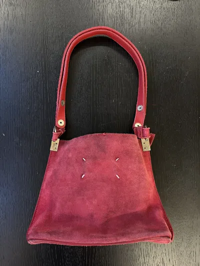 Pre-owned Maison Margiela Red Suede Shoulder Hand Bag