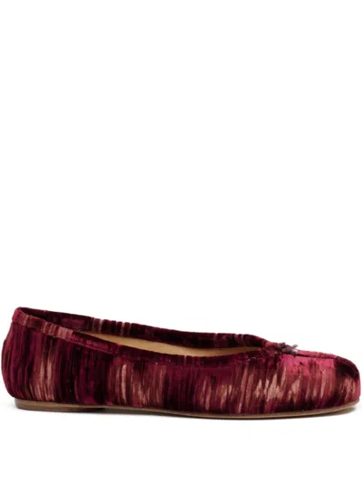 MAISON MARGIELA RED TABI TOE BALLET FLATS