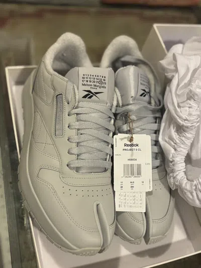 Pre-owned Maison Margiela × Reebok Project 0 Classic Leather Tabi Shoes In Gray