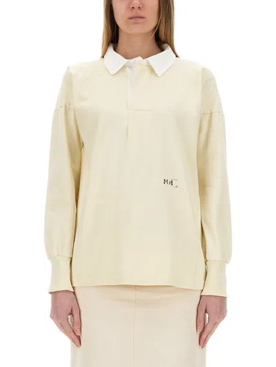 Maison Margiela Regular Fit Polo Shirt For Women In Neutral