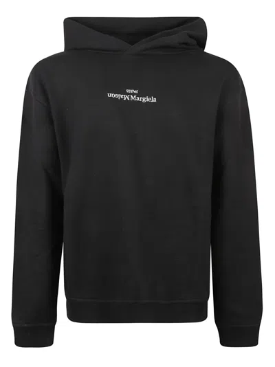 Maison Margiela Felpa Con Cappuccio In Black