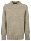 Maison Margiela Relaxed Fit Sweater With High Neck In Gray