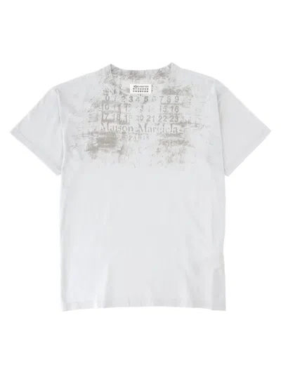 Maison Margiela Relaxed Fit Vintage Print White Cotton T-shirt