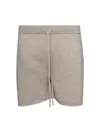Maison Margiela Relaxed-fit Walnut Shorts With Drawstring Waist In Neutrals