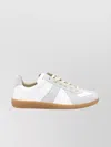 Maison Margiela Off White Leather And Grey Suede Replica Sneakers In White