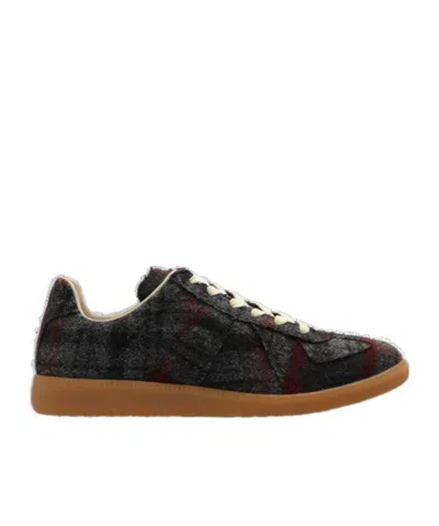 Maison Margiela Replica Check-pattern Sneakers In Multi
