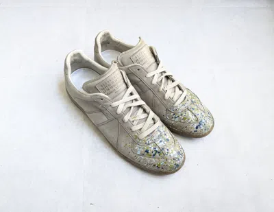 Pre-owned Maison Margiela Replica Gat Gray Paint Splatter 12 45 Lows Shoes