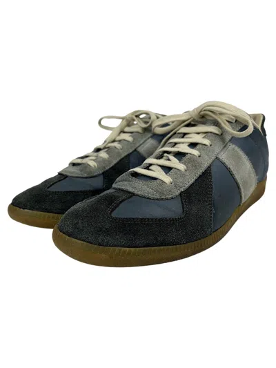 Pre-owned Maison Margiela Replica Gat Leather Sneakers In Blue Gray