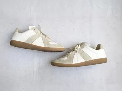 Pre-owned Maison Margiela Replica Gat White Gray 9 42 Low Tops Shoes