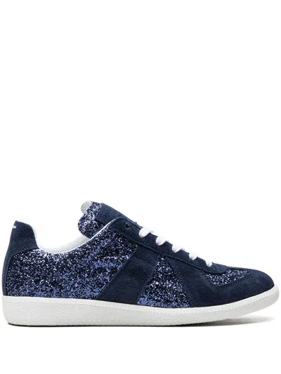 Maison Margiela Replica "glitter" Sneakers In Blue