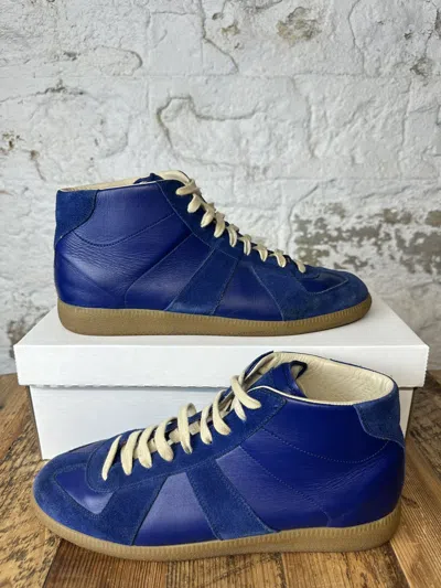 Pre-owned Maison Margiela Replica High Blue Sneaker Size 44