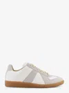 Maison Margiela White Sneakers With Smooth And Textured Accents In White