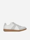 MAISON MARGIELA REPLICA LEATHER AND SUEDE SNEAKERS