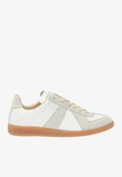 MAISON MARGIELA REPLICA LEATHER LOW-TOP SNEAKERS