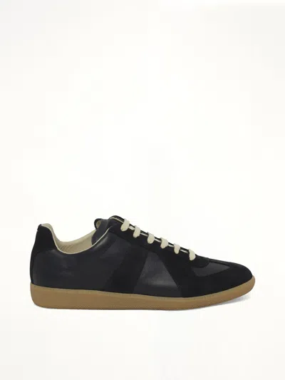 Maison Margiela Replica Leather Sneaker In Blue