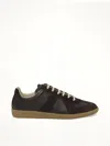 Maison Margiela Men's Replica Leather & Suede Sneakers In Brown