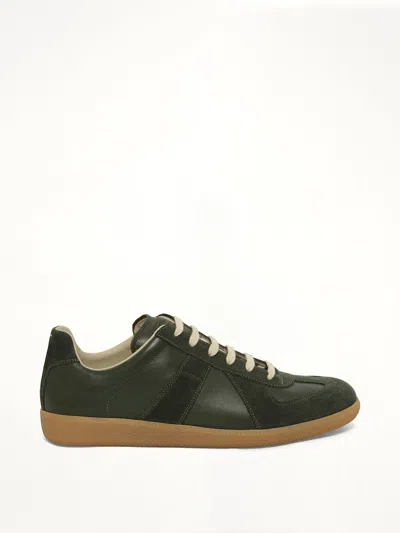 Maison Margiela Replica Suede-trimmed Leather Sneakers In Multi