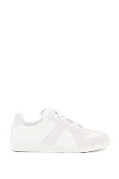 Pre-owned Maison Margiela Replica Leather Sneakers In White
