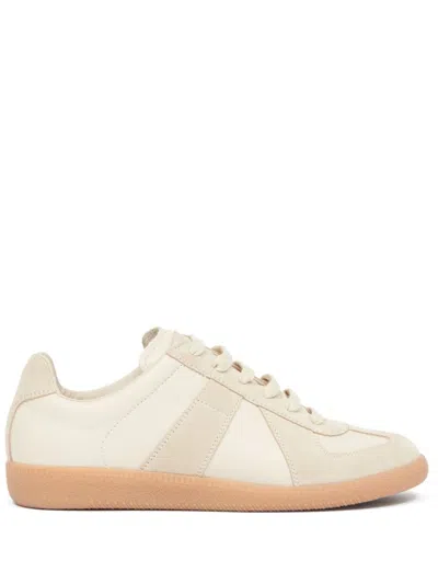 Maison Margiela Replica Low-top Leather Sneakers In Neutrals