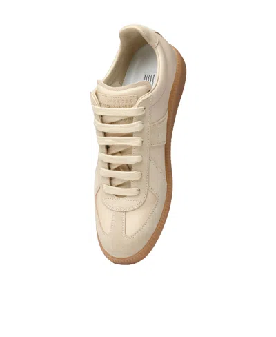 Maison Margiela Replica Low-top Leather Sneakers In Nude