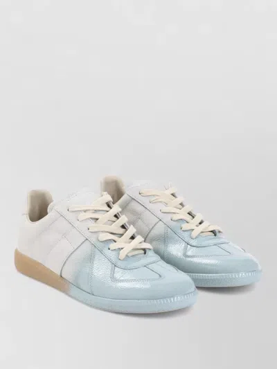 Maison Margiela Replica Low Top Leather Sneakers Rubber Sole In White
