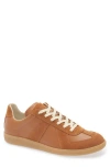 Maison Margiela Margiela Distressed Leather Replica Sneaker Brown In Light Brown