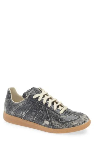 Maison Margiela Leather-suede Replica Sneakers In Gray