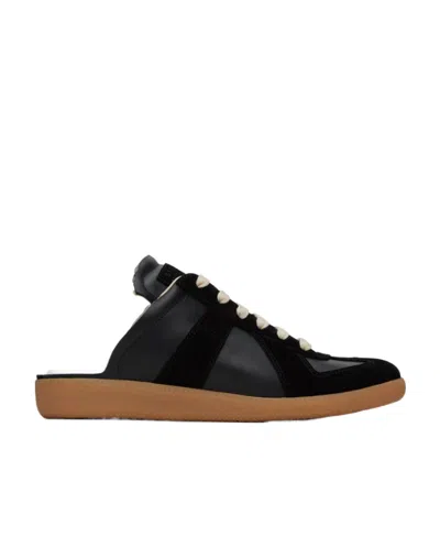 Maison Margiela Black Replica Sneakers In H6851 Black/black