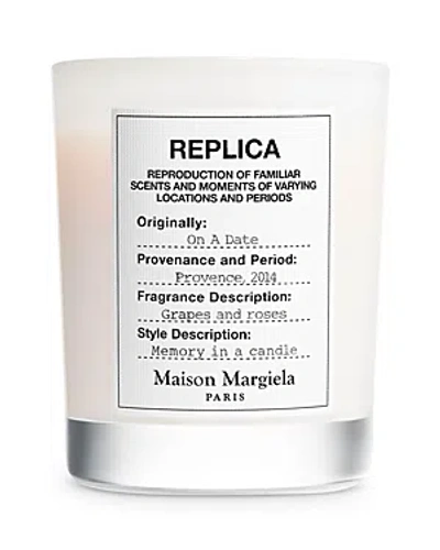 Maison Margiela Replica On A Date Scented Candle 5.8 Oz. In White