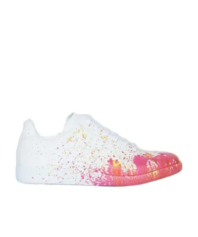 Maison Margiela Replica Paint Drop Sneakers In White