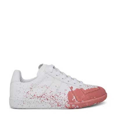 Maison Margiela Replica Paint-print Sneakers In White