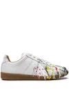 Maison Margiela Replica Paint Sneakers With Varnished Effect
