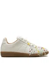 Maison Margiela Replica Paint Splatter-effect Low-top Sneakers In White