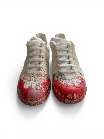 Pre-owned Maison Margiela Replica Paint Splatter Sneakers In Multi