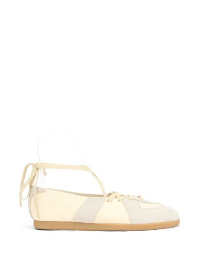 Maison Margiela Replica Panelled Ballet Flats In Neutral