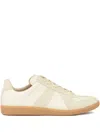 Maison Margiela Beige Comb Replica Panelled Leather Low-top Trainers Eur 40 / 6 Uk In Neutral