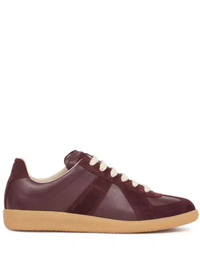 Maison Margiela Replica Sneakers Men In Burgundy