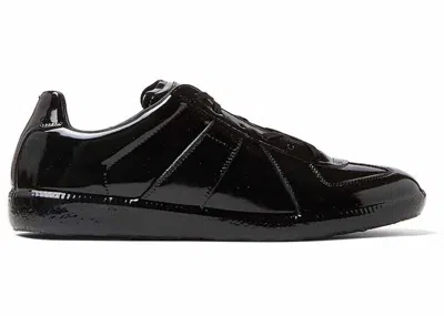 Pre-owned Maison Margiela Replica Patent (women's) Sneakers In Black